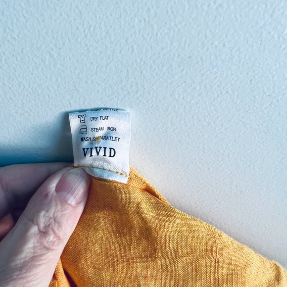 Linen Sleeveless Asymmetric Hem Tunic - Sunflower Yellow - 2X - Picture 13 of 14